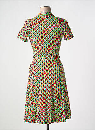 Rochie midi imprimeu fantezie mâneci scurte verde KING LOUIE femeie