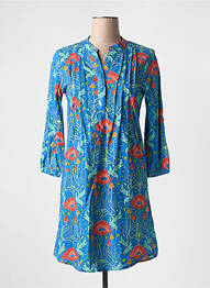 Rochie scurtă mâneci 3/4 mâneci 3/4 albastru KALI YOG femeie