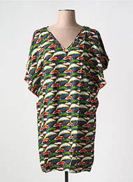 Rochie scurtă mâneci scurte mâneci scurte verde KALI YOG femeie