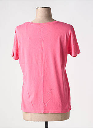 Tricou imprimeu fantezie mâneci scurte roz HAPPY femeie