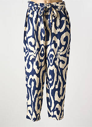 Pantalon drept talie elastică albastru MOLLY BRACKEN femeie