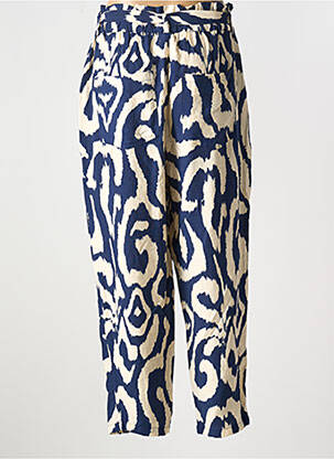 Pantalon drept talie elastică albastru MOLLY BRACKEN femeie