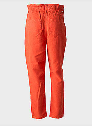 Pantalon drept talie elastică portocalie HAPPY femeie