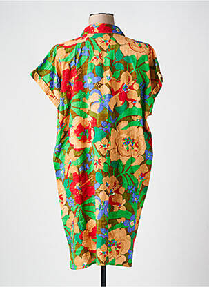 Rochie midi imprimeu floral mâneci scurte verde KING LOUIE femme