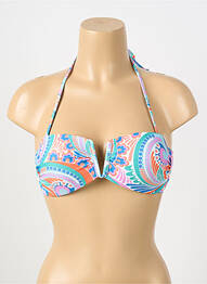 Sutien de costum de baie închidere cu legături de legat top bentiță verde MOLLY BRACKEN femme