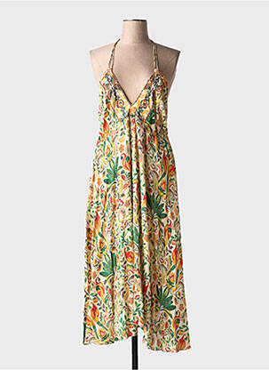 Rochie lungă verde LARAETHNICS femeie