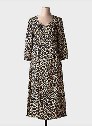 Rochie lungă croială cambrată mâneci 3/4 negru STREET ONE femeie