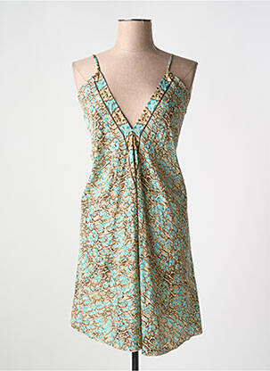 Rochie midi albastru LARAETHNICS femeie