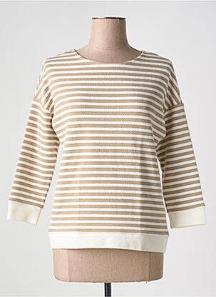 Hanorac elasticitate mâneci 3/4 bej STREET ONE femeie
