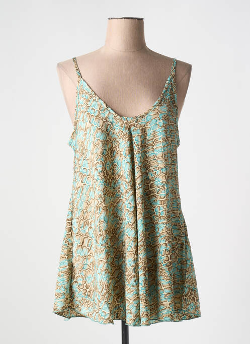 Tunică mâneci lungi albastru LARAETHNICS femeie