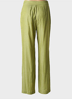 Pantalon drept închidere cu fermoar sub clapetă cu cârlig mărime normală verde GEISHA femeie