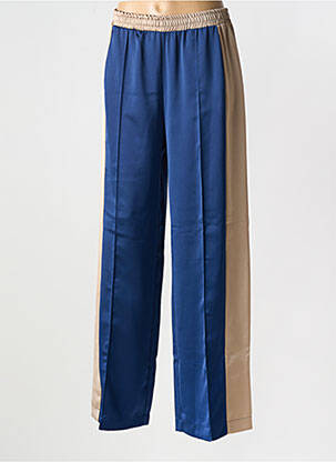 Pantalon drept talie elastică albastru IMPERIAL femeie