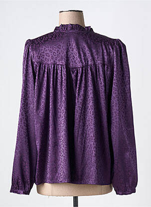 Cămașă croială fluidă mâneci lungi violet RUE DES ABBESSES femeie