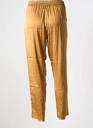 Pantalon drept talie elastică mărime normală auriu PAKO LITTO femeie