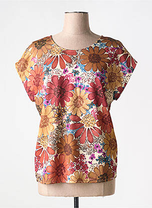 Tricou elasticitate mâneci scurte maro MAMATAYOE femeie