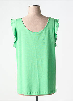 Tricou elasticitate mâneci scurte verde MARBLE femeie