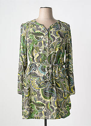 Rochie scurtă mâneci lungi mâneci lungi verde CISO femeie