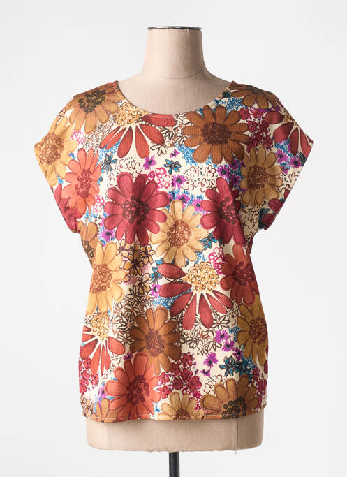 Tricou elasticitate mâneci scurte maro MAMATAYOE femme