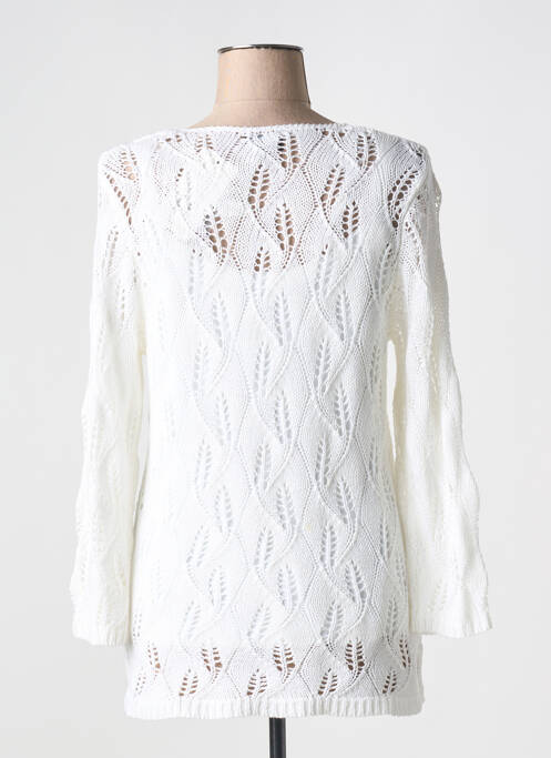 Pulover tunică alb MARBLE femeie