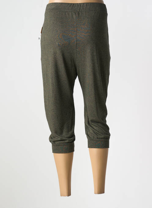 Pantalon trei sferturi elasticitate mărime normală verde MAMATAYOE femme