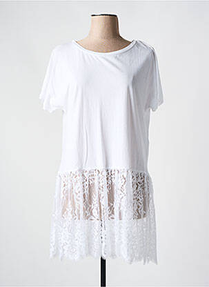 Tunică mâneci scurte alb TWINSET femeie