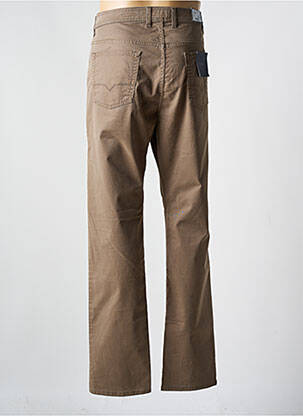 Pantalon slim țesătură poplin mărime normală maro PIONEER bărbat