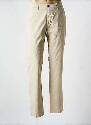 Pantalon chino țesătură poplin talie joasă bej PIONEER bărbat