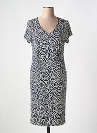 Rochie midi imprimeu fantezie mâneci scurte albastru WHITE STUFF femeie