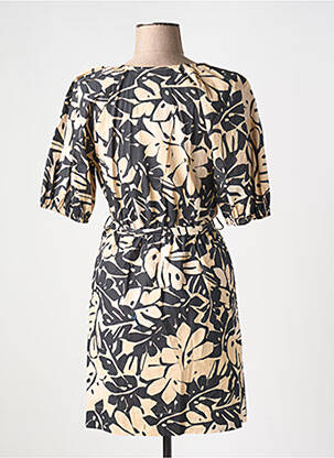Rochie scurtă mâneci 3/4 mâneci 3/4 bej GRACE & MILA femeie