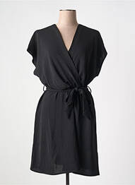 Rochie midi țesătură crep mâneci scurte negru GRACE & MILA femme