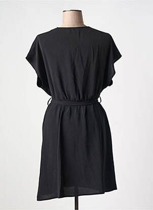 Rochie midi țesătură crep mâneci scurte negru GRACE & MILA femeie