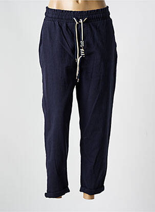 Pantalon 7/8 elasticitate mărime normală albastru NINA CARTER femeie