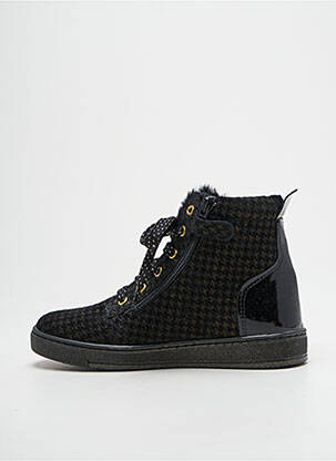Botine/ghete material neted vârf rotund negru BELLAMY fată