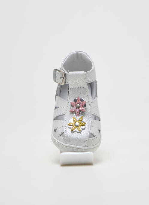 Sandale/Pantofi decupați argintiu BELLAMY fată