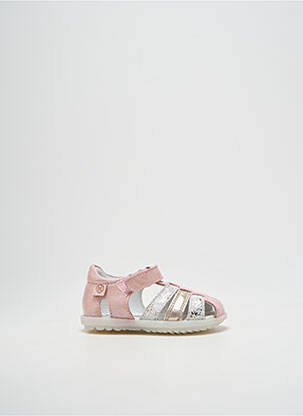 Sandale/Pantofi decupați roz NATURINO fată