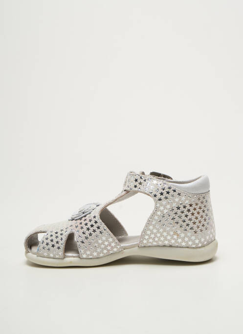 Sandale/Pantofi decupați argintiu MOD8 fată