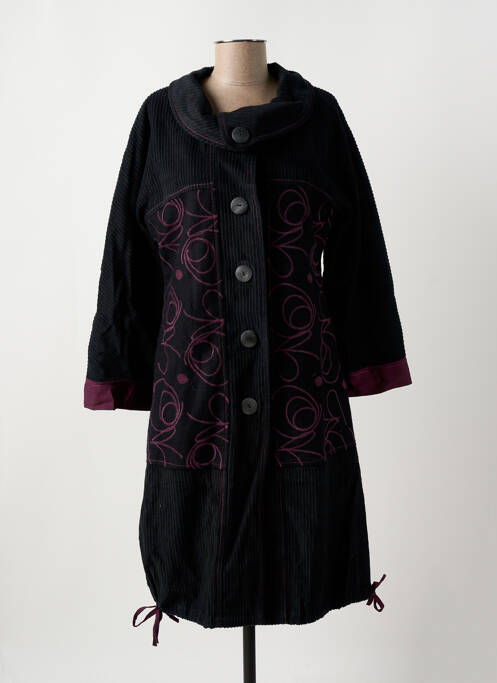 Palton lung negru NID D'ABEILLE femeie