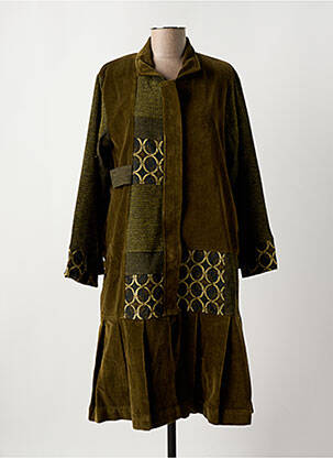 Palton lung verde ZELTI femeie