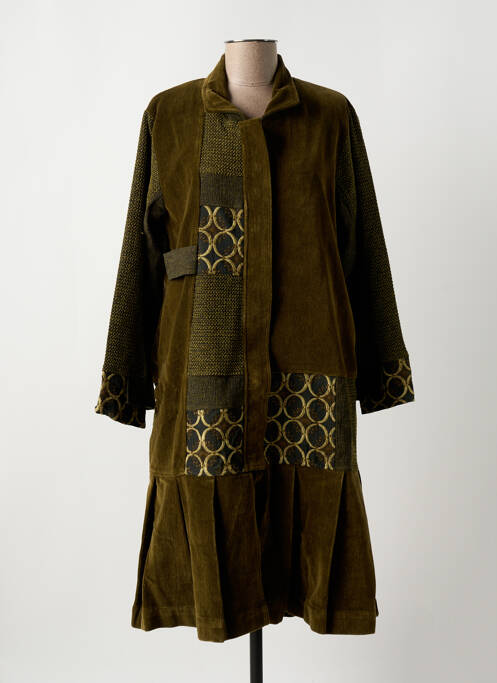 Palton lung verde ZELTI femeie