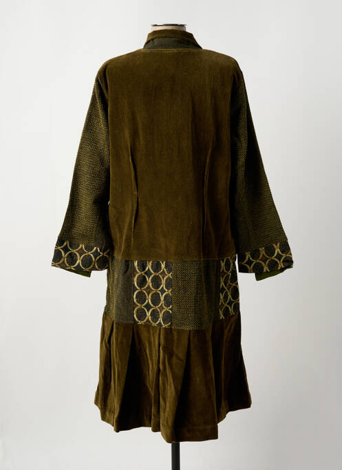 Palton lung verde ZELTI femeie