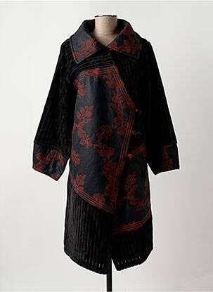 Palton lung roșu ZELTI femeie