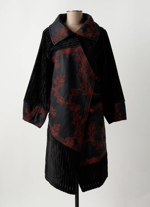 Palton lung roșu ZELTI femeie