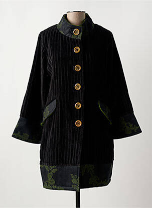 Palton scurt verde NID D'ABEILLE femeie