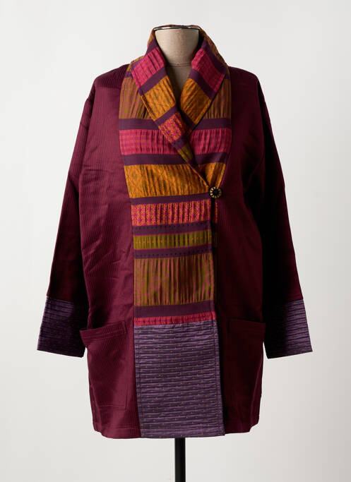 Palton lung violet NID D'ABEILLE femeie