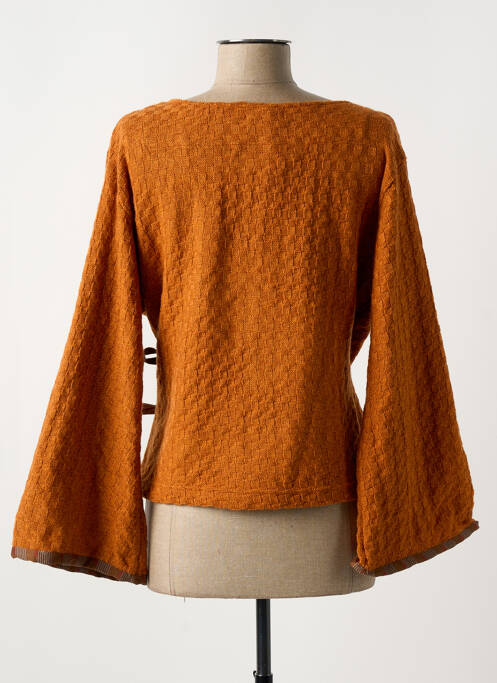 Cardigan petrecut portocaliu NID D'ABEILLE femeie