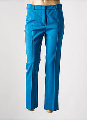 Pantalon slim țesătură poplin mărime normală albastru MAX MARA femeie