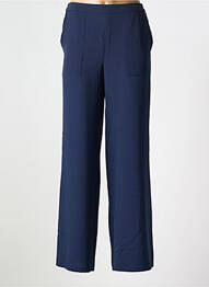 Pantalon larg țesătură crep mărime normală albastru EMA BLUE'S femeie