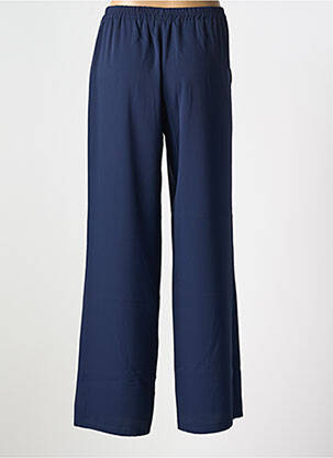 Pantalon larg țesătură crep mărime normală albastru EMA BLUE'S femeie