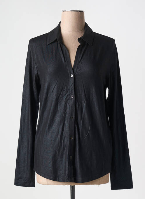 Cămașă croială cambrată mâneci lungi negru MAJESTIC FILATURES femme