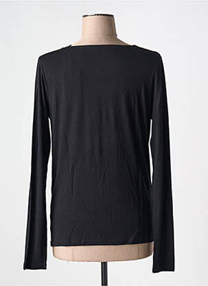 Tricou mâneci lungi mâneci lungi negru MAJESTIC FILATURES femeie